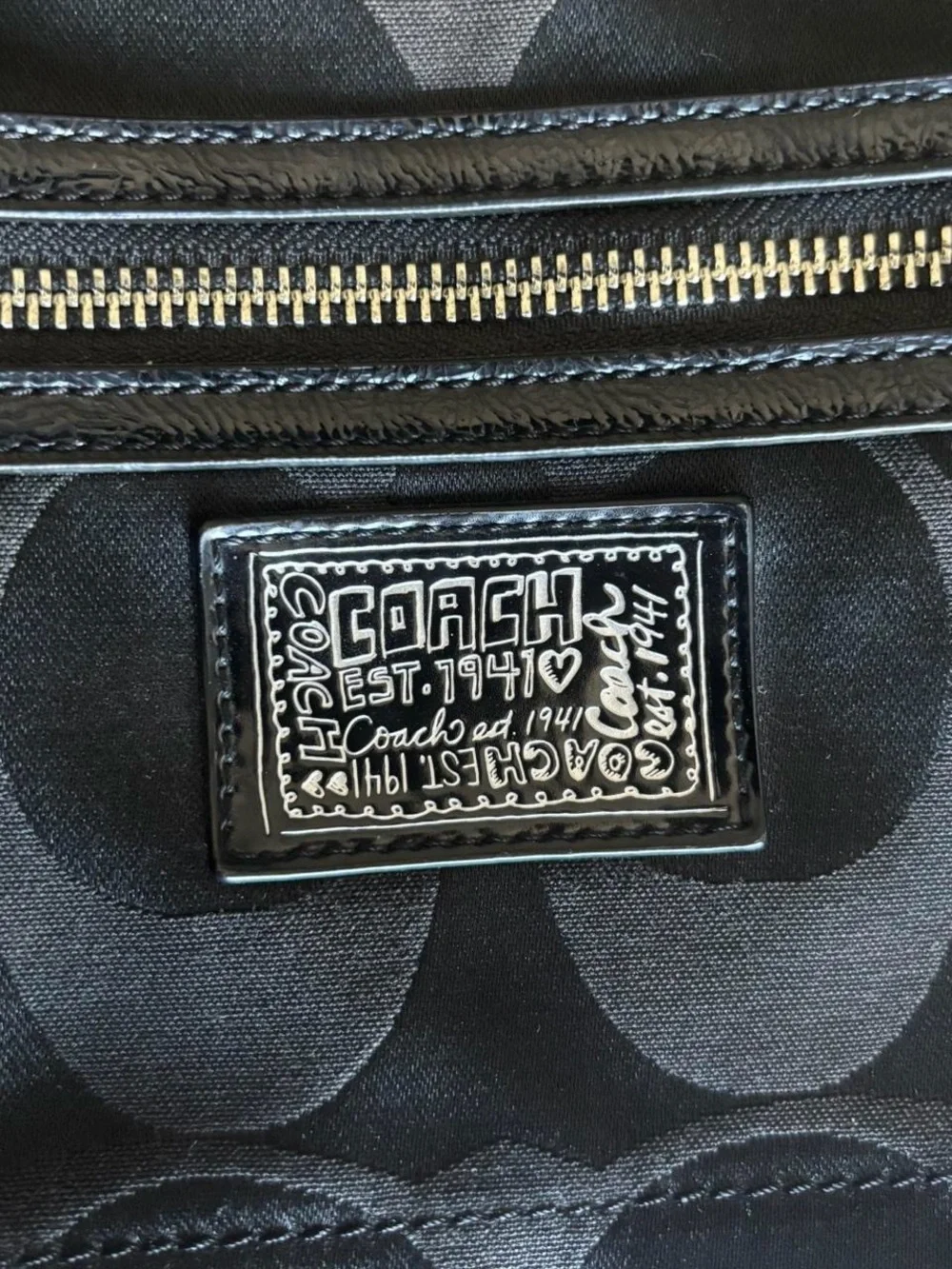 Y2K Coach Poppy Purse w/ Silver Accents & Heart Charm
